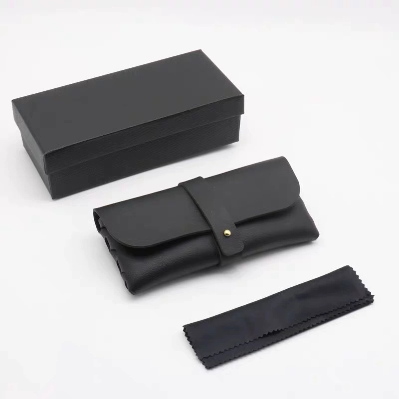 Fashionable Sunglasses Set with Case, Sunglasses Storage Leather Case, Anti-Pressure Case for Wholesale