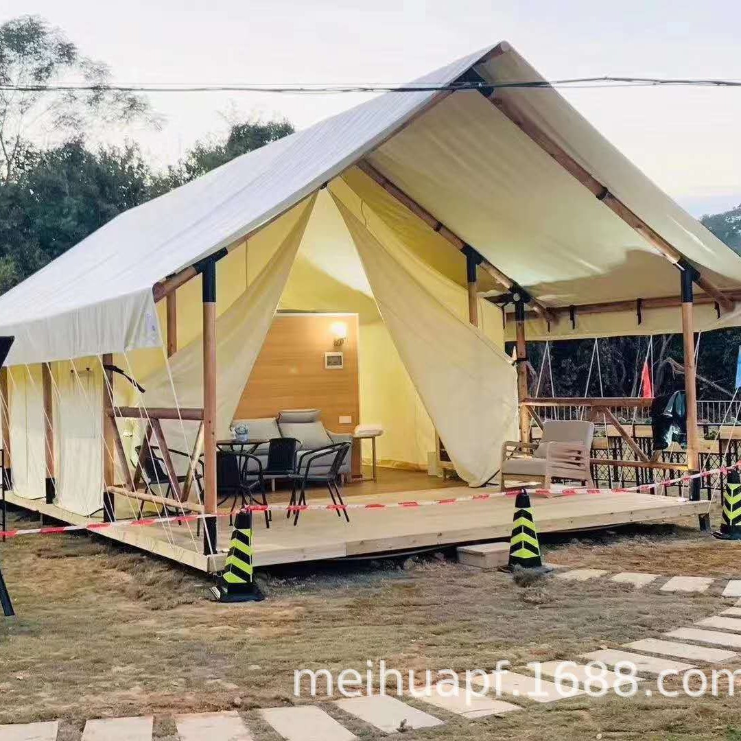 Carpa de madera ligera de lujo de estilo europeo campamento al aire libre campamento ocio residencial cuatro estaciones carpa de hotel de lujo image 4
