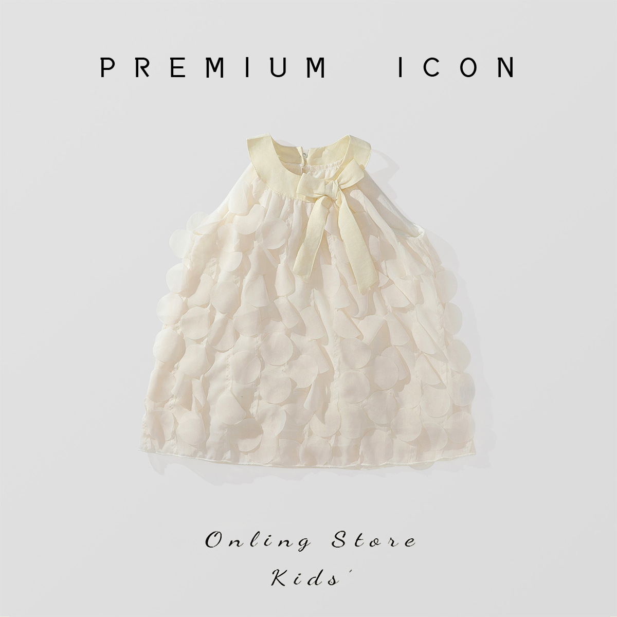 Vestido tipo halter para niñas, primavera-verano 2025, nuevo estilo coreano, elegante vestido de princesa para niñas pequeñas, disponible para venta al por mayor.