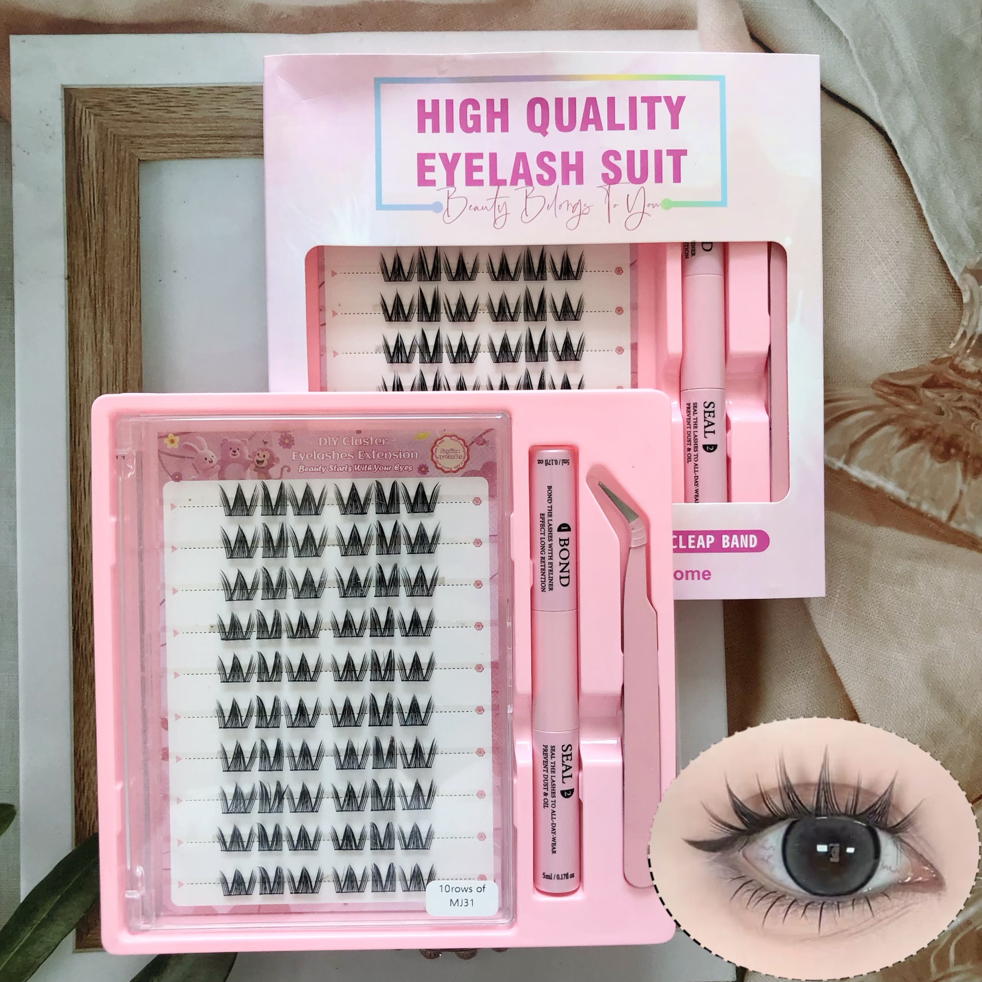 Conjunto de pegamento rosa 10 filas de JSTZ 31