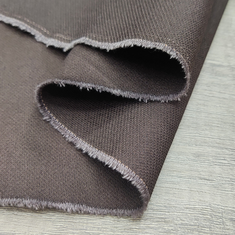 Ecológico orgánico 2 / 1 algodón teñido de poliéster / spandex tela de pantalón elástico