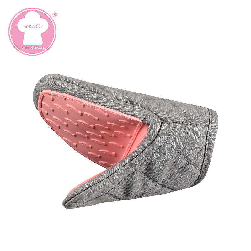 Guantes de silicona semiblando forma de pez 56 g, guantes de horno de doble capa resistentes al calor