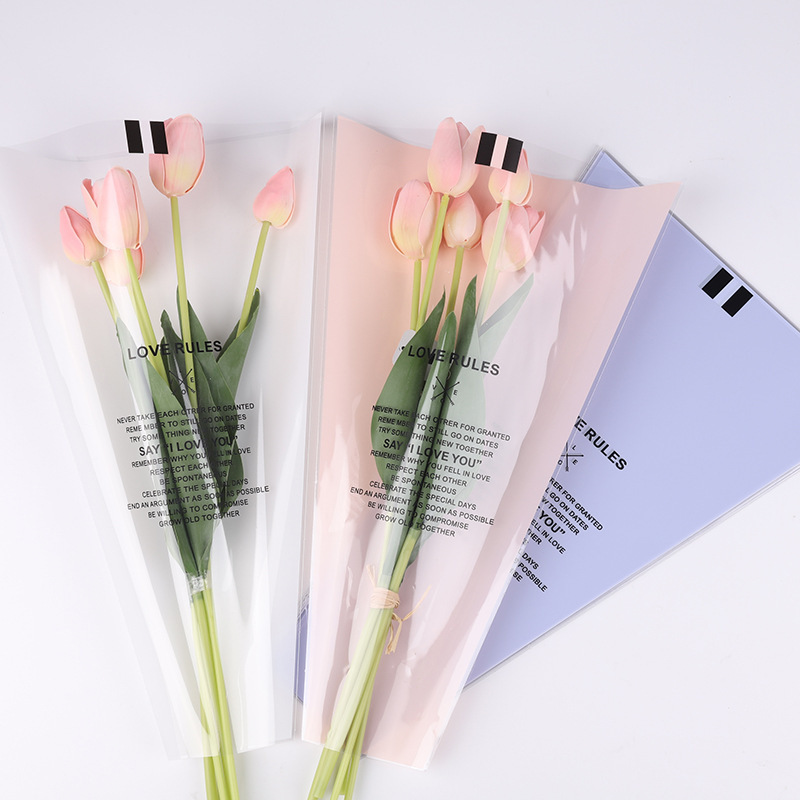 Bolsa transparente con múltiples compartimentos para arreglos florales del Día de la Mujer, bolsa para ramo de flores, papel para envolver flores, bolsa para rosas, arte floral. image 1