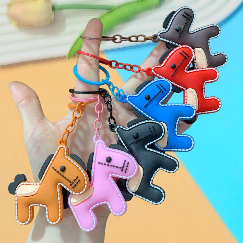 Popular Leather Pony Keychain Accessories, Cute Year of the Horse Small Pendant, Girls' Bag Charms, High-Quality Wholesale Popular Leather Pony Keychain Accessories, Cute Year of the Horse Small Pendant, Girls' Bag Charms, High-Quality Wholesale