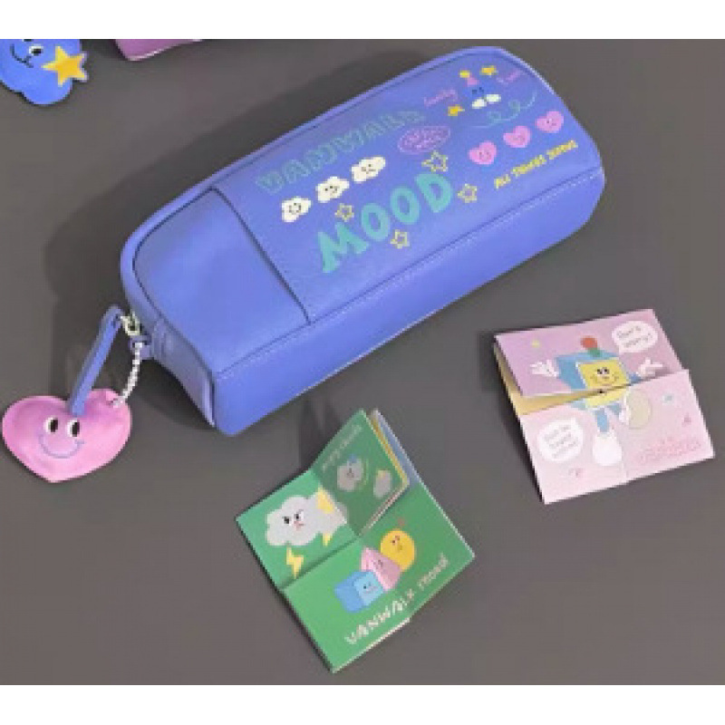 Bolsa de bolígrafo de temporada escolar, bolsa de almacenamiento de papelería multifuncional de gran capacidad, bolsa de dolor de alto valor facial