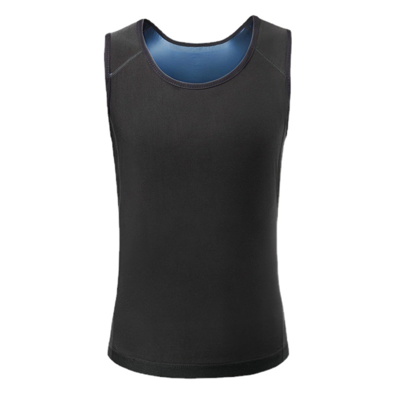 Amazon sauna sudor ropa correr deportes yoga fitness ropa con tira de silicona vientre contrayendo chaleco sudor-Romper el cuerpo que forma la ropa