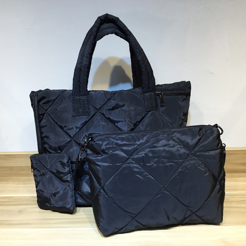 2024 New Fashion Korean Edition Space Cotton Women's Nylon Fabric Ultra Light Crossbody One Shoulder Tote Mother and_voghion.com