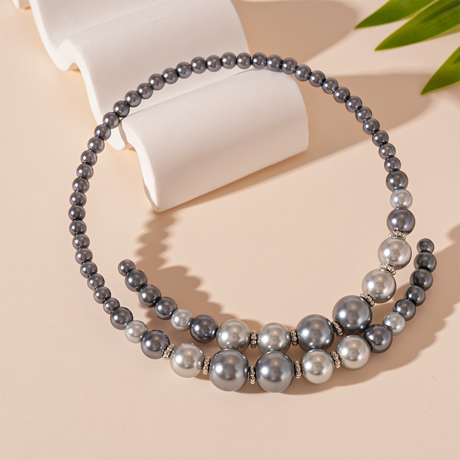 Europa y los Estados Unidos retro collar de cristal de perla abierto estilo simple nicho temperamento de alto nivel collar adornamiento para mujeres
