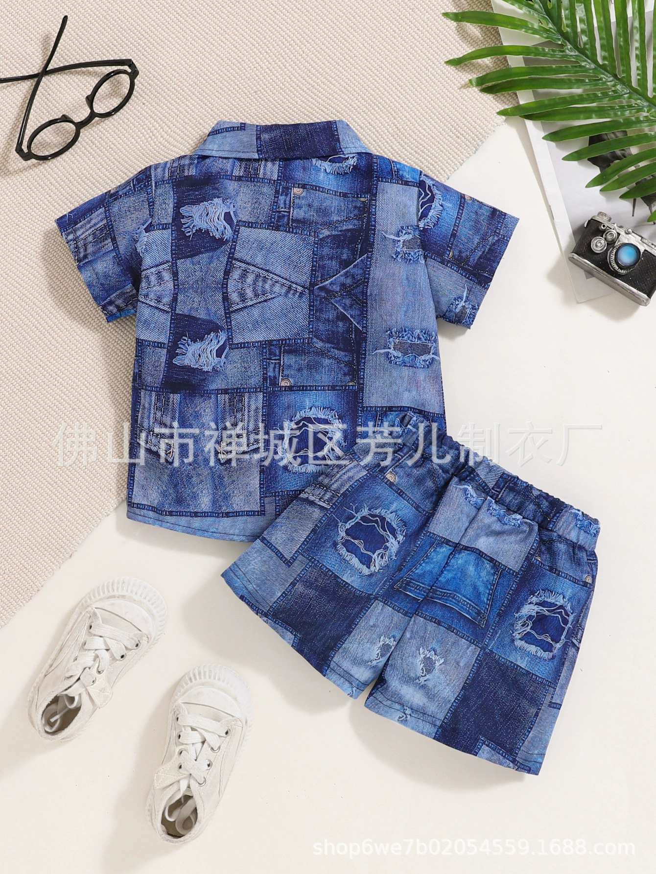 Футболка джинсовая бренда для мальчиков, набор, Cross-border торговля, Aliexpress