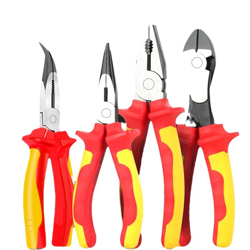 Alicates para electricistas multifuncionales transfronterizos, serie de aislamiento, alicates para pelacables, alicates de punta fina, alicates para cables especiales para electricistas