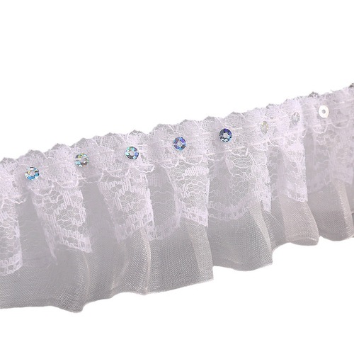 5.5cm double-layer pleated hollow sequin lace DIY handmade home textile curtain accessories accessories lace wholesale
