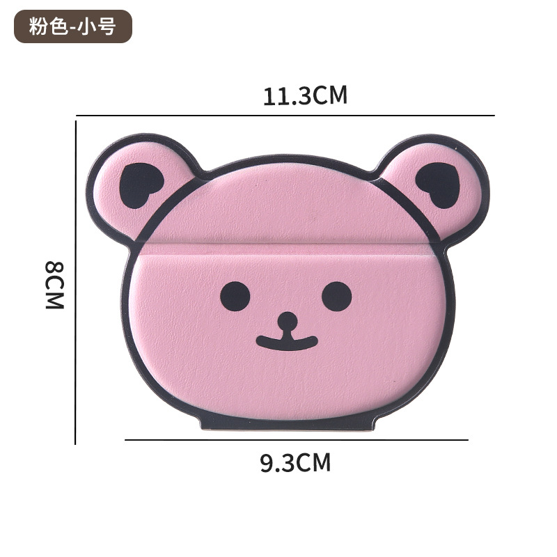 Cute oso plegable espejo de maquillaje portátil HD espejo de escritorio de maquillaje de estudiantes de niña corazón de dibujos animados espejo de maquillaje