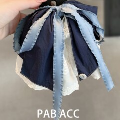 韩国百搭撞色气质蝴蝶结马尾抓夹轻奢氛围感后脑勺顶夹固定盘发夹