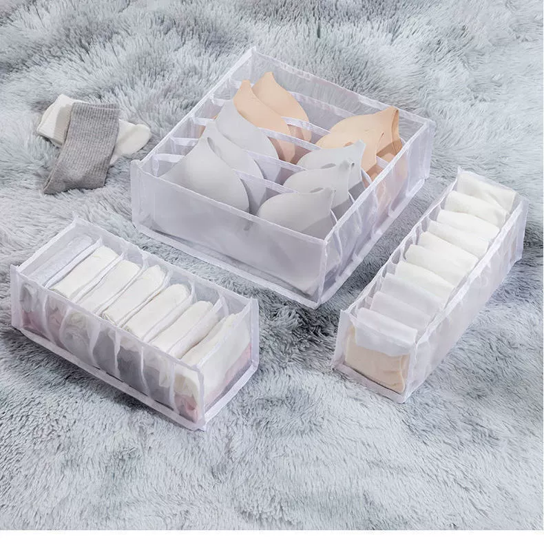 Unterwear, storage box, tights, socks, foldable bra, storage system