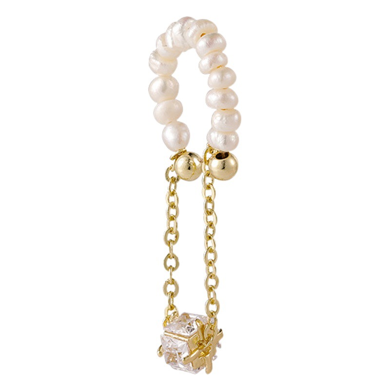 Estilo coreano diseño de perlas de agua dulce borla clip de oreja temperamento de hadas clip de hueso de oreja pendientes sin orejas