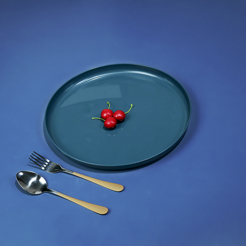 30cm bandeja redonda paja de trigo placa hogar taza de té Placa de fruta Placa de puesto bandeja placa resistente a la caída
