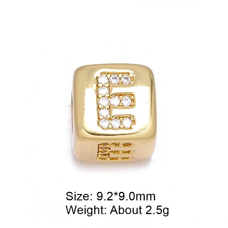 3g Weight Beads Jewelry Making Type DIY Ornament Accessories Classification 1 Piece Quantity Copper Material Letter Pattern All Seasons Season Polished Finish Plating Design Simple Style Style 1 Piece Copper Letter Polished DIY Ornament Accessories Beads 9