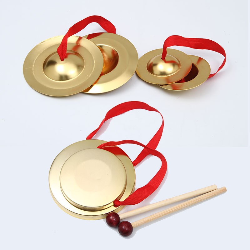Mini Gongs and Cymbals Children's Percussion Instruments Baby First Birthday Enlightenment Gongs Wisdom Drum Manufacturer Batch