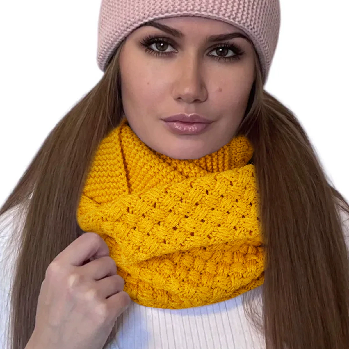 Winter keep warm knitted scarf, European style