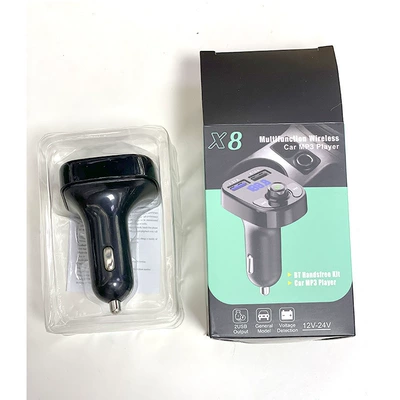 Carefully Selected X8 Car Bluetooth Receiver Charger, Lossless Sound Quality, Fm Transmitter, Car Mp3 Bluetooth Player (Car mp3) - x8-green-box