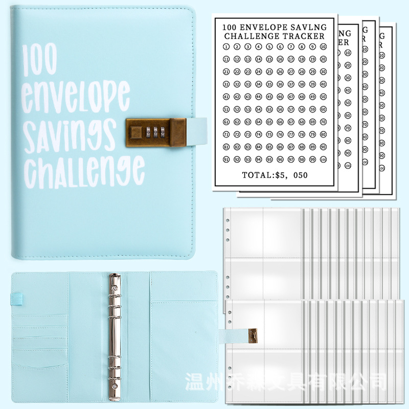 100 EnvelopeChallenge 100 días desafío de pareja para ahorrar dinero libro de ahorros