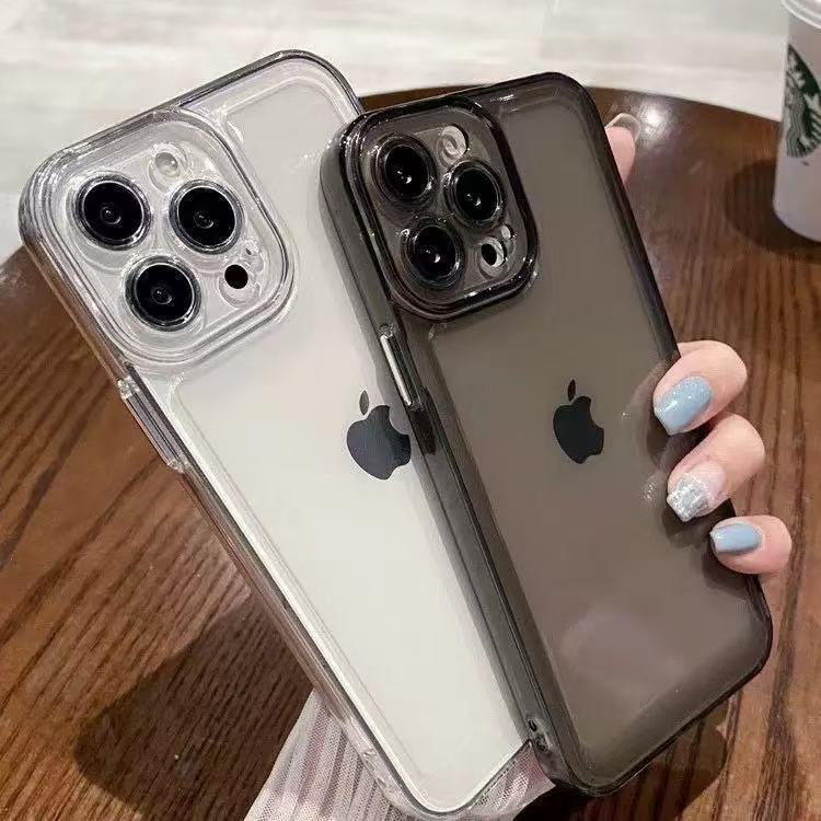 Suitable for Apple 17Promax Transparent Mobile Phone Case Iphone16Tpu Anti-Fall 15 Space All-Inclusive 13 Protective Cover