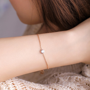 Golden fashionable adjustable bracelet stainless steel, 18 carat white gold, does not fade, simple and elegant design 4