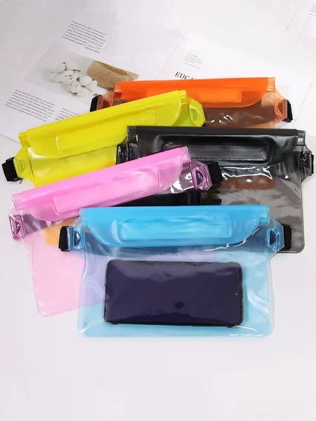 Cross-border large mobile phone waterproof bag crossbody swimming waterproof waist bag pvc drifting outdoor sealed transparent touch screen