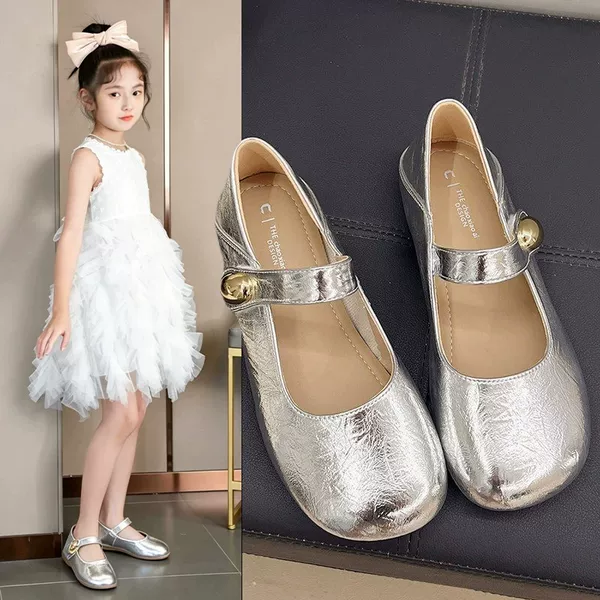 Princess Shoes for Girls 2026 Autumn New Style Children's Soft-Soled Stylish Leather Shoes for Older Girls Mary Jane Shoes