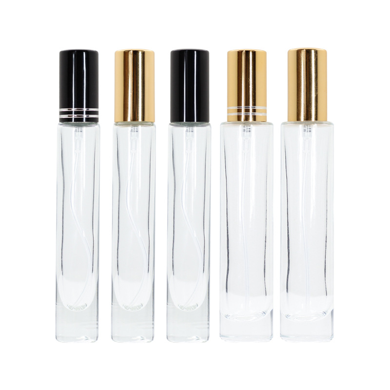 En existencias de 5ml botella de spray transparente de perfume de 10ml Botella de cristal de loción