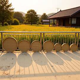 竹青手工竹编平盖筛子竹制圆竹节簸箕装饰竹匾畚箕无孔批发