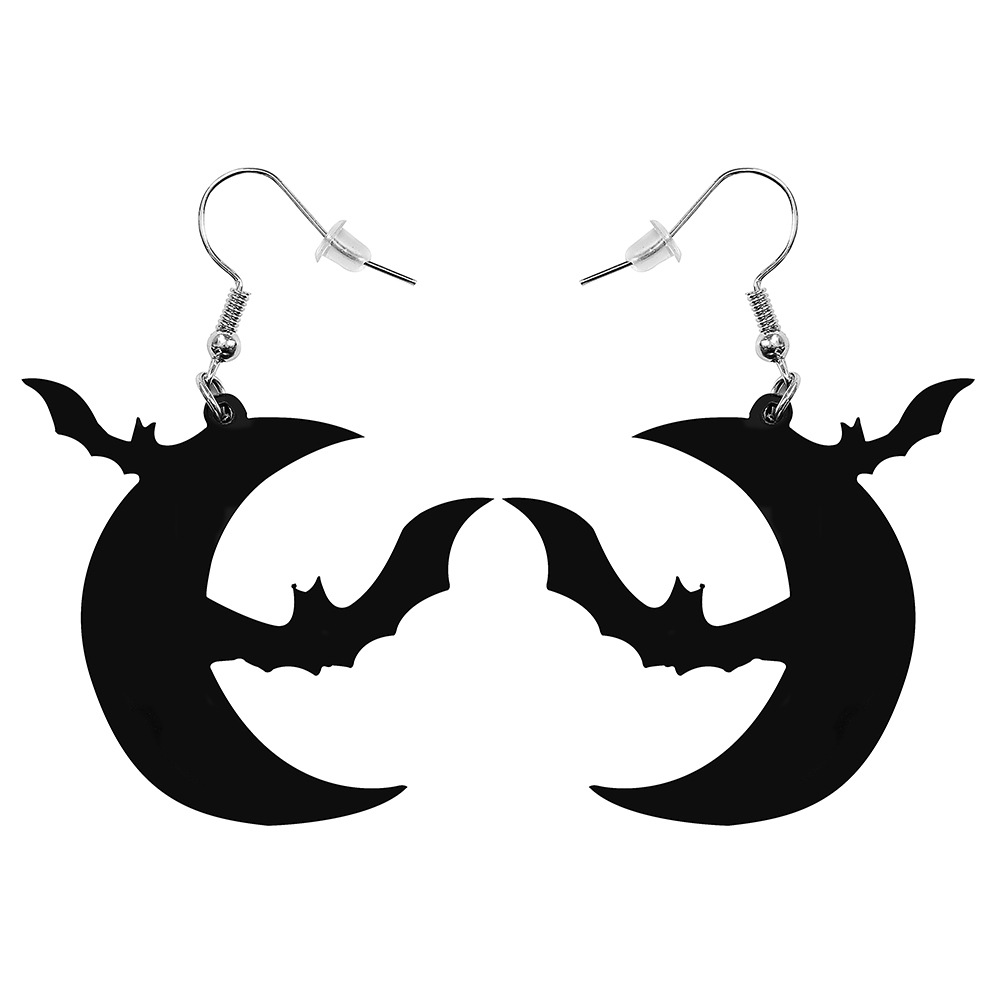 Ghost Spider Skeleton Bat Acrylic Halloween Earrings wholesale jewelry Nihaojewelrypicture23