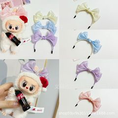 Labubu ヘッドバンド春と夏の新真珠光沢のある糸ラブブアクセサリー人形ヘッドバンド光沢のあるリボン卸売
