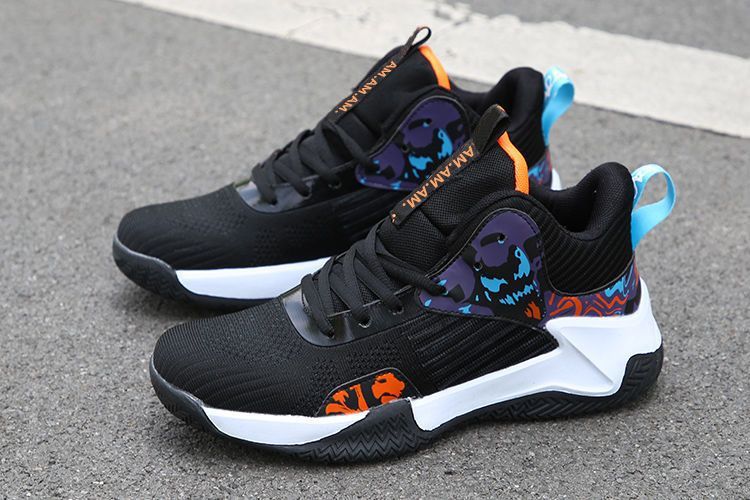 Primavera e outono novos sapatos de basquete masculino alta superior tênis respirável casual elástico cross border correndo_voghion.com