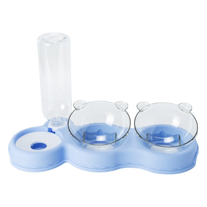 Tazón para mascotas al por mayor tazón de plástico para perros tazón doble tazón automático de agua potable antidetonante tazón de comida para mascotas tazón de arroz para gatos