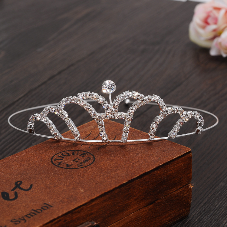 Princess Cute Crown Alloy Inlay Rhinestones Crown display picture 4