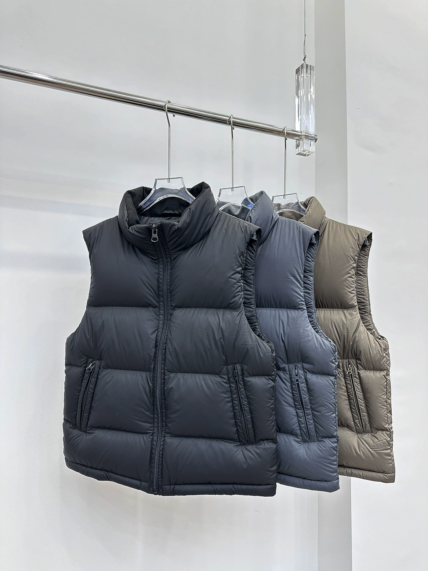 Men's velvet vest with down, soft down jacket sleevless, increased thickness, feather stuffing, duck down