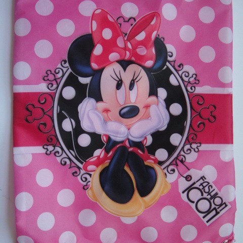 供应牛津布束口袋，卡通热升华印刷的抽绳袋，鞋包