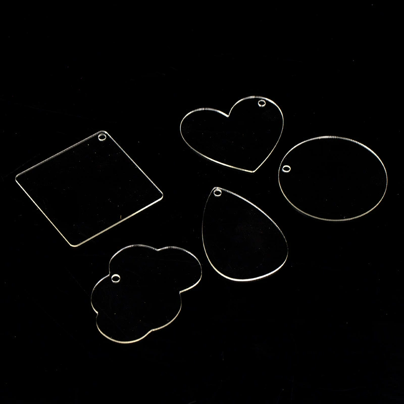 Goka Пустой Круглый плексиглас прозрачная звезда ручной работы DIY акриловый планшет любовь брелок кулон