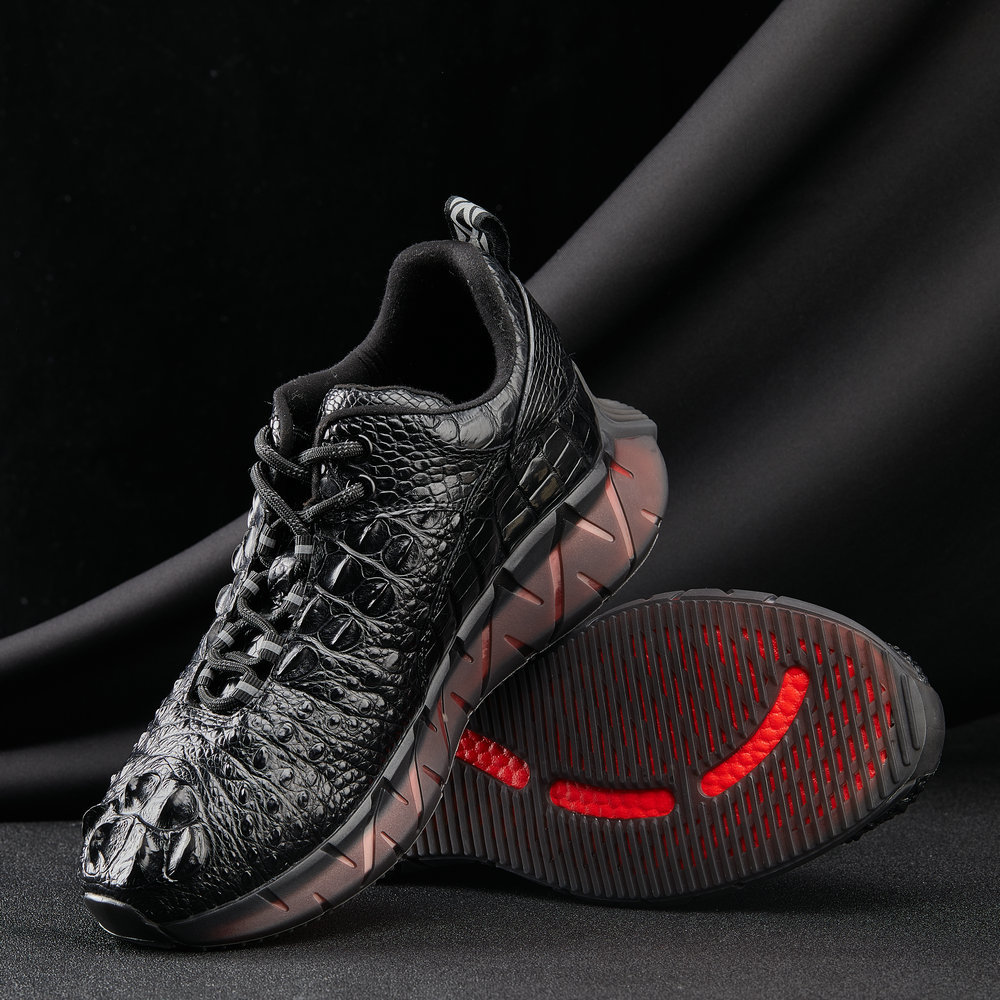 Crocodile Men's Shoes Genuine Leather Y All-match Sports Casual Shoes Thick Sole Increased Shoes For Men