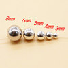 Metal glossy round beads, bracelet, necklace, accessory, wholesale