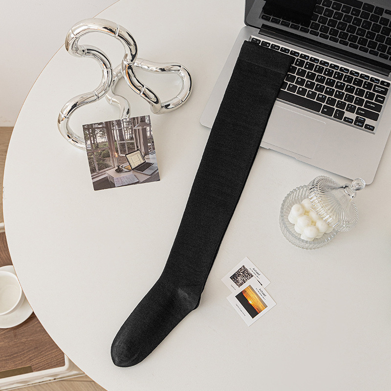 [무릎위양말] 블랙