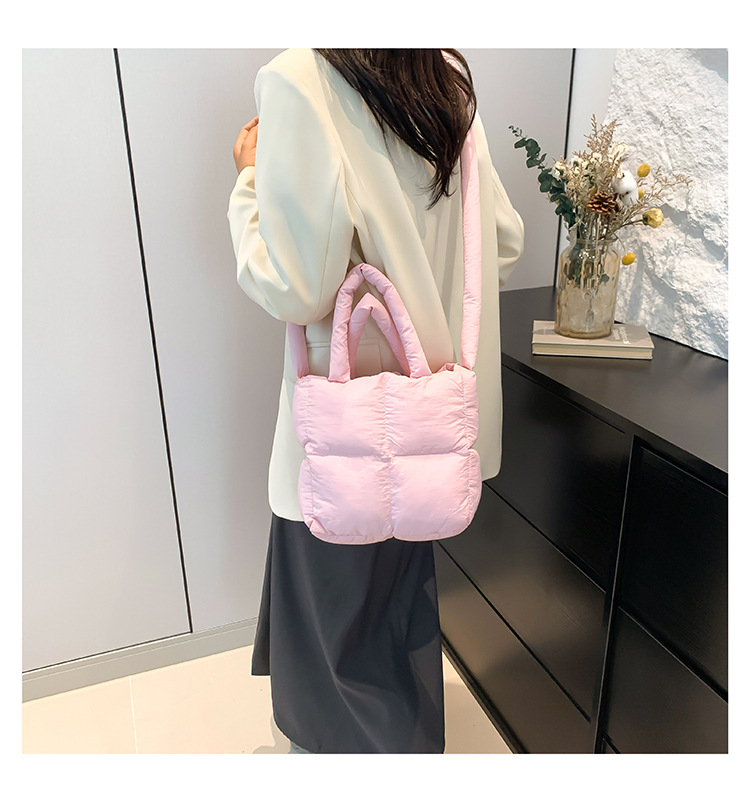 Polyester Lining Material Women's Medium Oxford Cloth Solid Color Classic Style Square Zipper Handbag Crossbody Bag