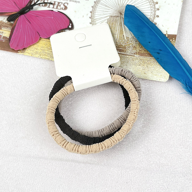 Estilo coreano de alta elástica duradera banda de pelo de las niñas corbata de pelo accesorios para el cabello no lastiman banda de pelo grueso adulto cola de caballo fijo banda de goma