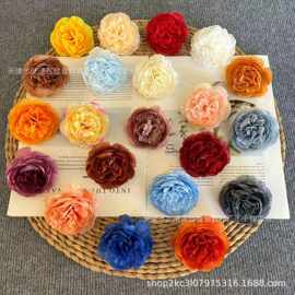 洋牡丹花头婚庆花材家居摆放摄影装饰仿真月季玫花头手感批发花卉