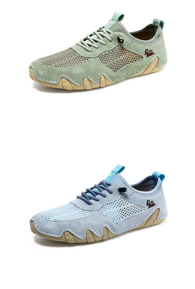 Giày thể thao unisex cỡ lớn thoáng khí lưới mùa hè, đế bằng — Z8808 kaki, Z8808 màu hồng, Z8808 màu nâu, Z8808 màu xám chi tiết 26