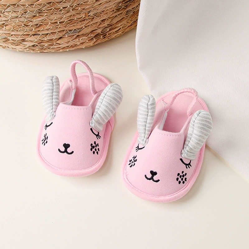 Весна и осень 0-1 детская мебель детская обувь хлопчатобумажная ткань подошва мягкая подошва нескользящая обувь для ходьбы детская дышащая ткань тапочки оптом