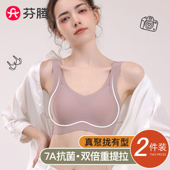 フェントンと同じスタイルの女性用リフティングシームレス下着、大きな胸、小さな胸、副胸の引き締め、たるみ防止、薄い、スポーツ用のワイヤーなし