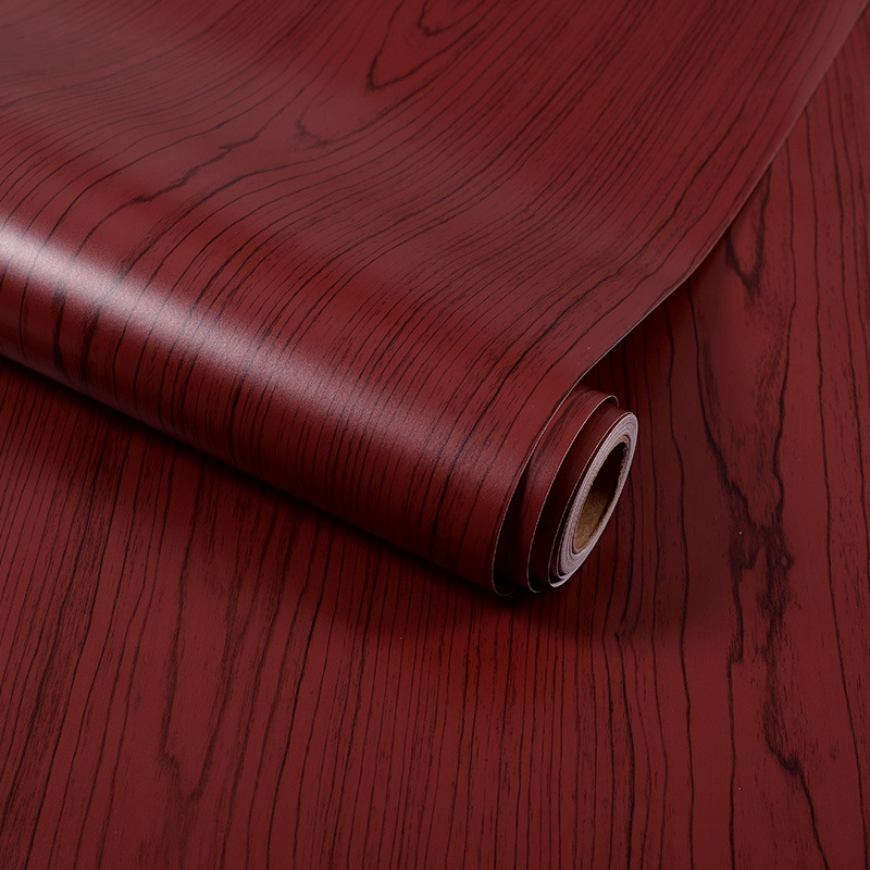 Papel pintado autoadhesivo al por mayor imitación de madera grano impermeable pegatinas armario escritorio muebles antiguos renovación color cambiante pegatinas decorativas