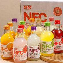 鲜硕100%NFC混合果汁鲜果榨汁多种口味果汁饮料整箱325ml*6瓶装